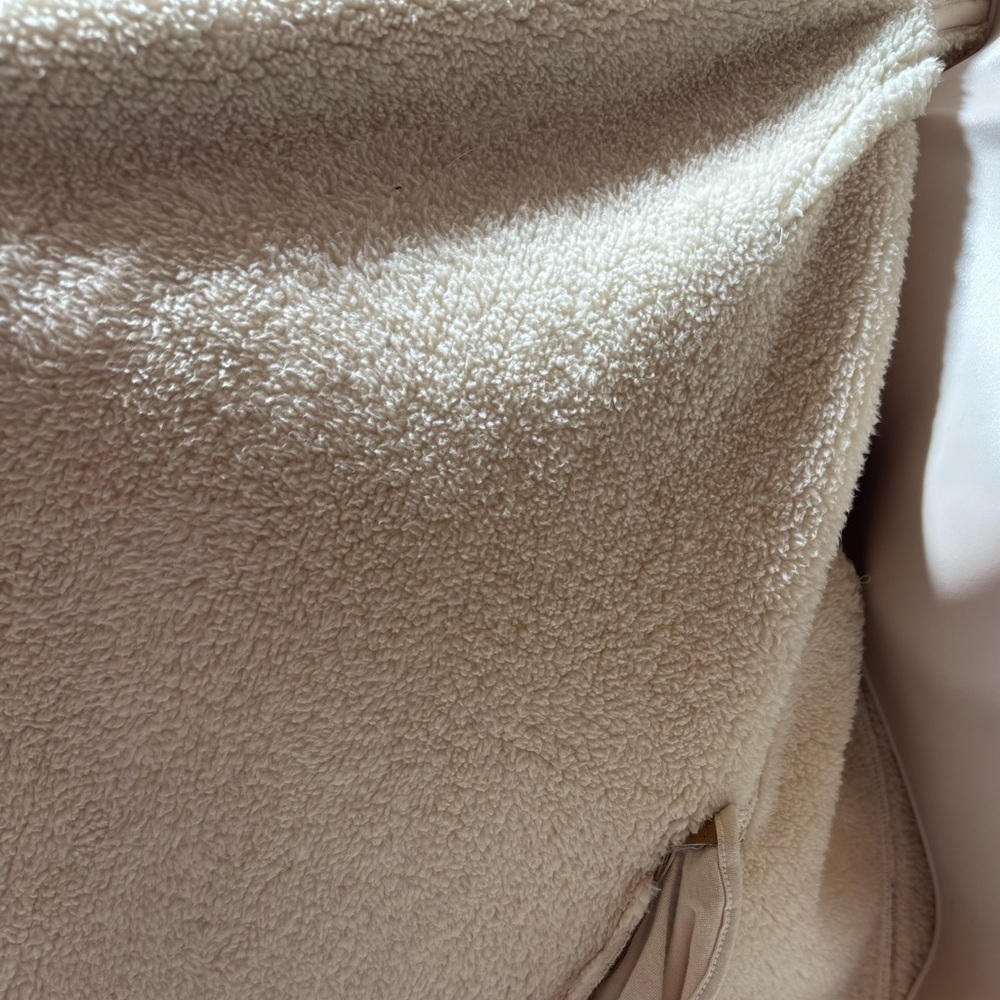 Ralph Lauren Tan Sherpa Suede Open Front Jacket, Women’s Petite XS fully linned - Picture 15 of 15